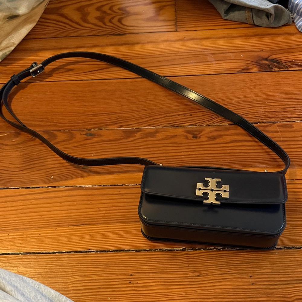 Tory Burch navy blue Crossbody Bag with Silver hardware